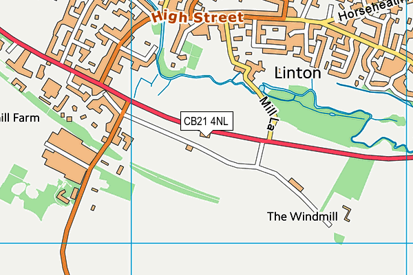 CB21 4NL map - OS VectorMap District (Ordnance Survey) CB21 4NL map - OS VectorMap District (Ordnance Survey)