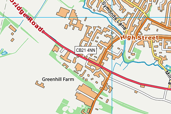 CB21 4NN map - OS VectorMap District (Ordnance Survey) CB21 4NN map - OS VectorMap District (Ordnance Survey)