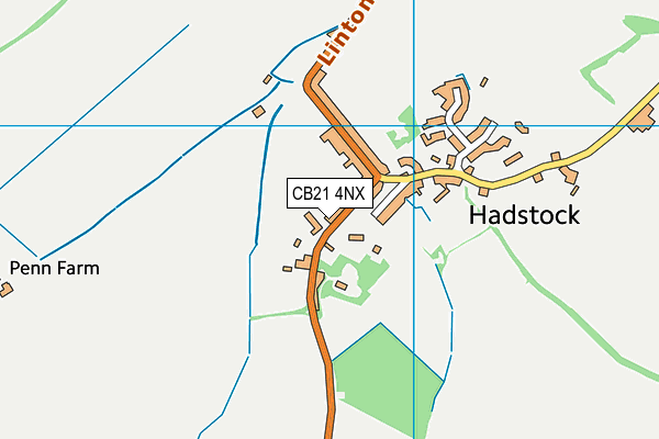 CB21 4NX map - OS VectorMap District (Ordnance Survey) CB21 4NX map - OS VectorMap District (Ordnance Survey)