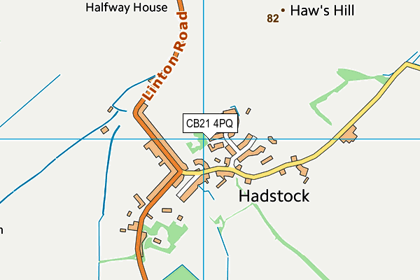 CB21 4PQ map - OS VectorMap District (Ordnance Survey) CB21 4PQ map - OS VectorMap District (Ordnance Survey)