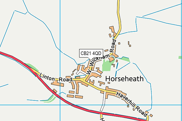 CB21 4QD map - OS VectorMap District (Ordnance Survey) CB21 4QD map - OS VectorMap District (Ordnance Survey)