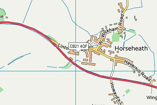 CB21 4QF map - OS VectorMap District (Ordnance Survey) CB21 4QF map - OS VectorMap District (Ordnance Survey)