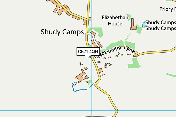 CB21 4QH map - OS VectorMap District (Ordnance Survey) CB21 4QH map - OS VectorMap District (Ordnance Survey)