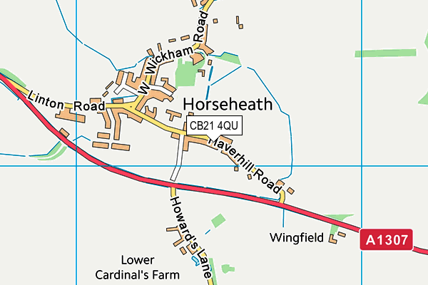 CB21 4QU map - OS VectorMap District (Ordnance Survey) CB21 4QU map - OS VectorMap District (Ordnance Survey)