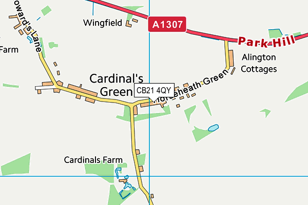 CB21 4QY map - OS VectorMap District (Ordnance Survey) CB21 4QY map - OS VectorMap District (Ordnance Survey)