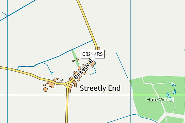 CB21 4RS map - OS VectorMap District (Ordnance Survey) CB21 4RS map - OS VectorMap District (Ordnance Survey)