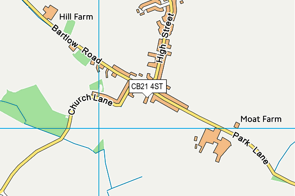 CB21 4ST map - OS VectorMap District (Ordnance Survey) CB21 4ST map - OS VectorMap District (Ordnance Survey)