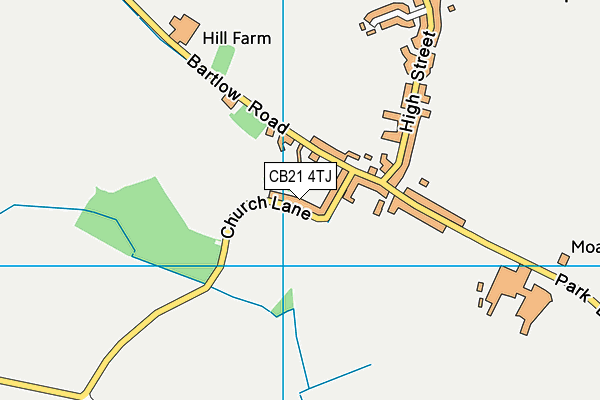 CB21 4TJ map - OS VectorMap District (Ordnance Survey) CB21 4TJ map - OS VectorMap District (Ordnance Survey)