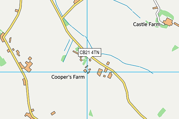 CB21 4TN map - OS VectorMap District (Ordnance Survey) CB21 4TN map - OS VectorMap District (Ordnance Survey)