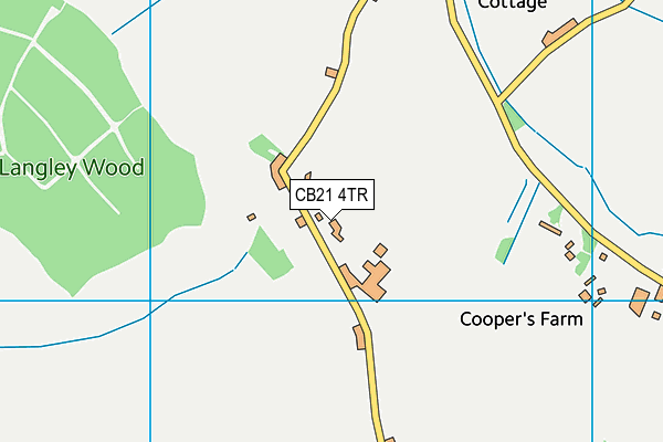 CB21 4TR map - OS VectorMap District (Ordnance Survey) CB21 4TR map - OS VectorMap District (Ordnance Survey)