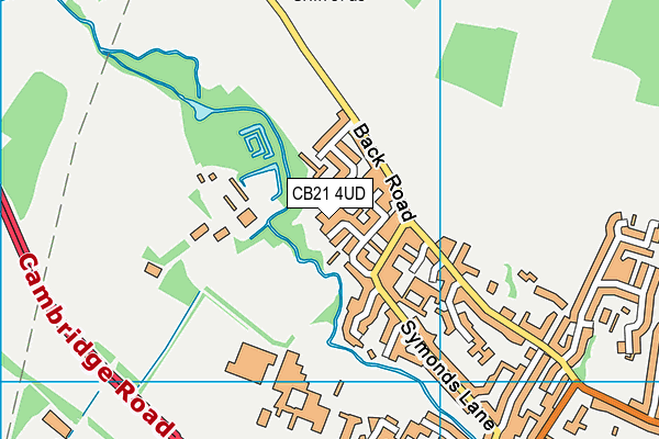 CB21 4UD map - OS VectorMap District (Ordnance Survey) CB21 4UD map - OS VectorMap District (Ordnance Survey)
