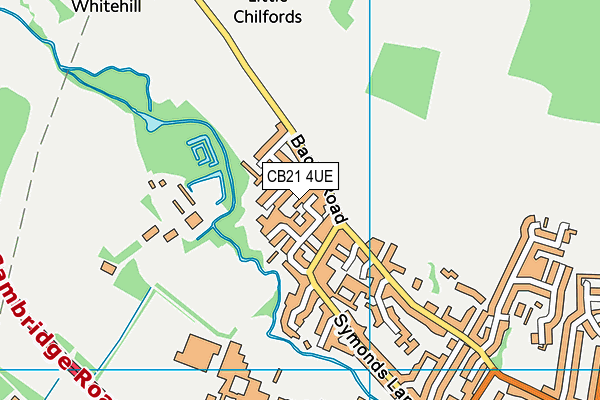 CB21 4UE map - OS VectorMap District (Ordnance Survey) CB21 4UE map - OS VectorMap District (Ordnance Survey)