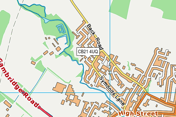 CB21 4UQ map - OS VectorMap District (Ordnance Survey) CB21 4UQ map - OS VectorMap District (Ordnance Survey)