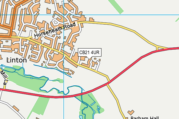 CB21 4UR map - OS VectorMap District (Ordnance Survey) CB21 4UR map - OS VectorMap District (Ordnance Survey)