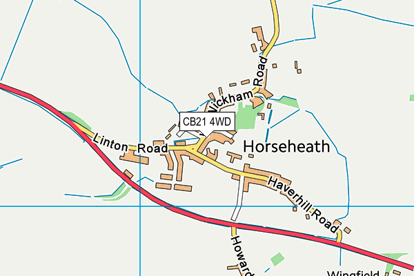 CB21 4WD map - OS VectorMap District (Ordnance Survey) CB21 4WD map - OS VectorMap District (Ordnance Survey)