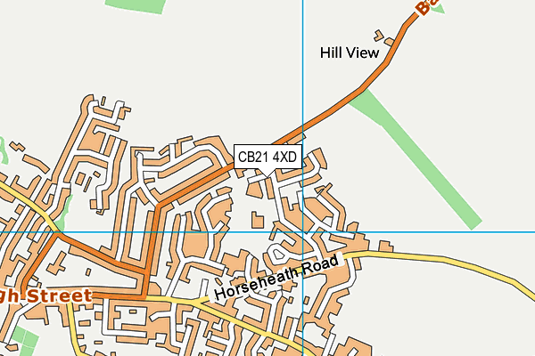CB21 4XD map - OS VectorMap District (Ordnance Survey) CB21 4XD map - OS VectorMap District (Ordnance Survey)
