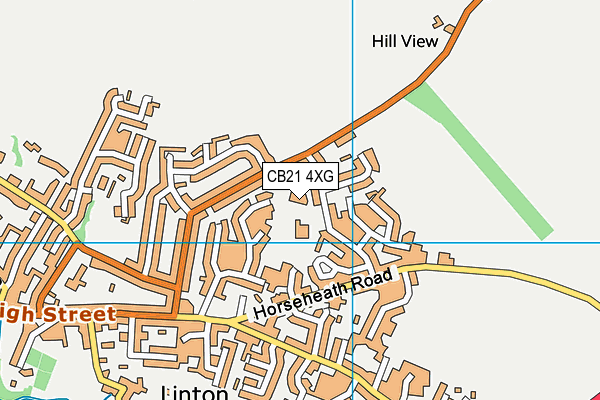 CB21 4XG map - OS VectorMap District (Ordnance Survey) CB21 4XG map - OS VectorMap District (Ordnance Survey)