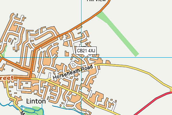 CB21 4XJ map - OS VectorMap District (Ordnance Survey) CB21 4XJ map - OS VectorMap District (Ordnance Survey)