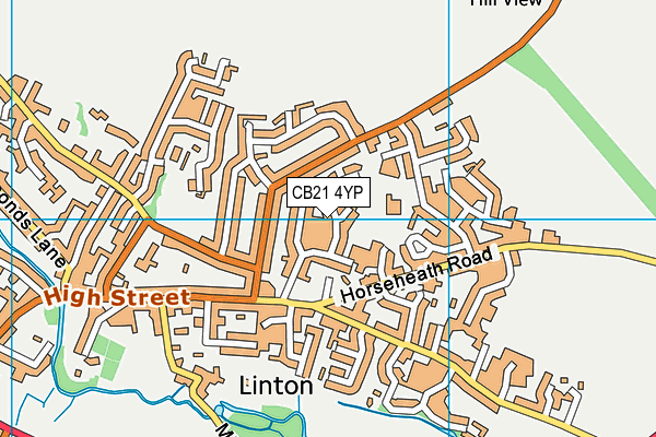 CB21 4YP map - OS VectorMap District (Ordnance Survey) CB21 4YP map - OS VectorMap District (Ordnance Survey)