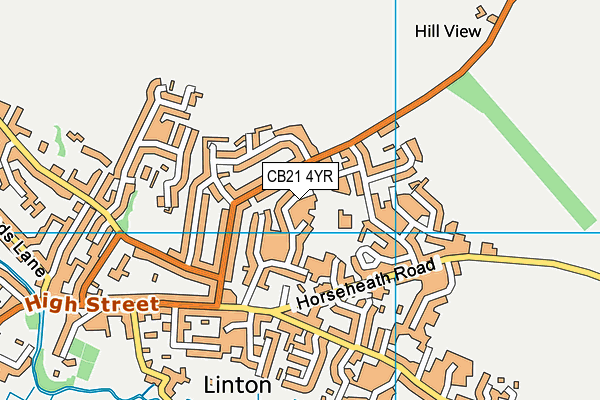 CB21 4YR map - OS VectorMap District (Ordnance Survey) CB21 4YR map - OS VectorMap District (Ordnance Survey)