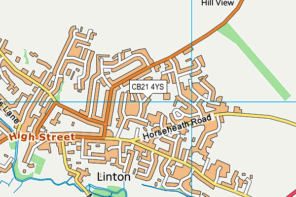 CB21 4YS map - OS VectorMap District (Ordnance Survey) CB21 4YS map - OS VectorMap District (Ordnance Survey)