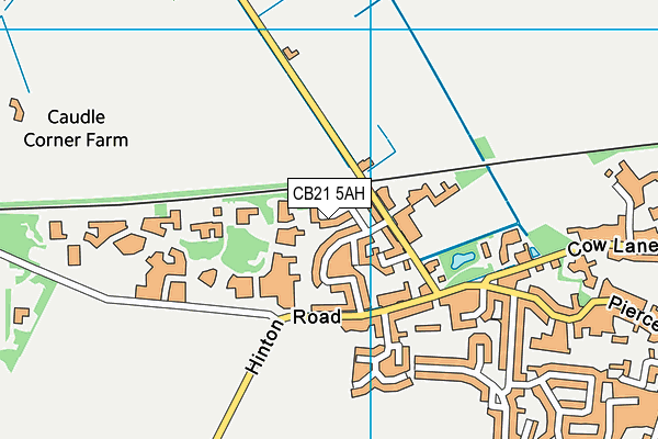 CB21 5AH map - OS VectorMap District (Ordnance Survey) CB21 5AH map - OS VectorMap District (Ordnance Survey)