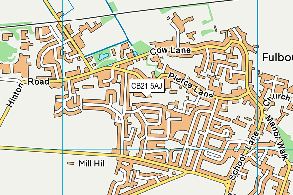 CB21 5AJ map - OS VectorMap District (Ordnance Survey) CB21 5AJ map - OS VectorMap District (Ordnance Survey)