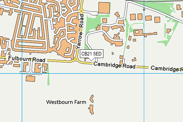 CB21 5ED map - OS VectorMap District (Ordnance Survey) CB21 5ED map - OS VectorMap District (Ordnance Survey)