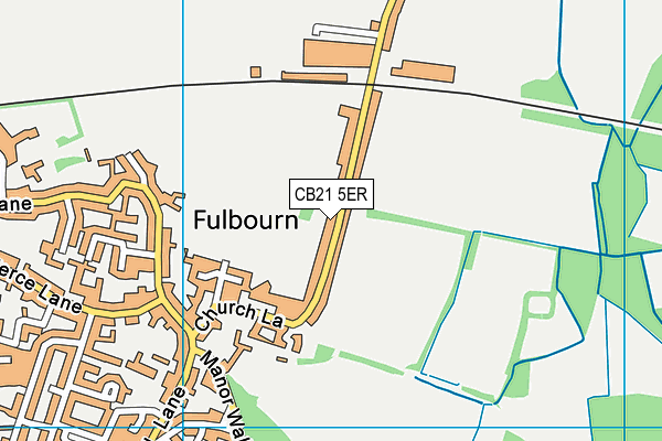 CB21 5ER map - OS VectorMap District (Ordnance Survey) CB21 5ER map - OS VectorMap District (Ordnance Survey)