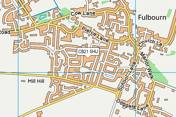 CB21 5HU map - OS VectorMap District (Ordnance Survey) CB21 5HU map - OS VectorMap District (Ordnance Survey)