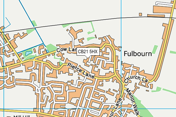 CB21 5HX map - OS VectorMap District (Ordnance Survey) CB21 5HX map - OS VectorMap District (Ordnance Survey)
