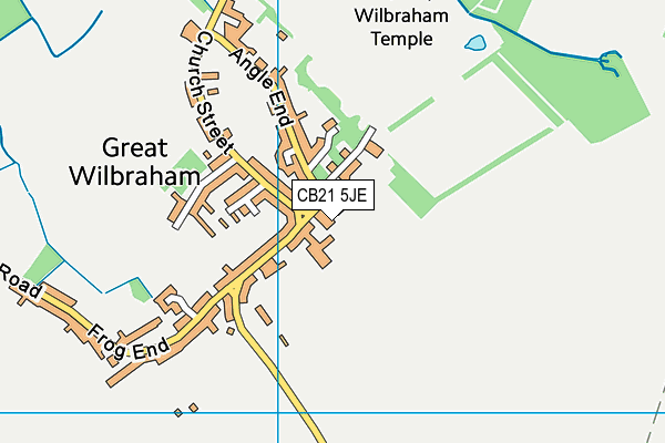 CB21 5JE map - OS VectorMap District (Ordnance Survey) CB21 5JE map - OS VectorMap District (Ordnance Survey)