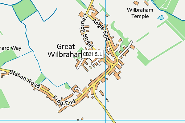 CB21 5JL map - OS VectorMap District (Ordnance Survey) CB21 5JL map - OS VectorMap District (Ordnance Survey)