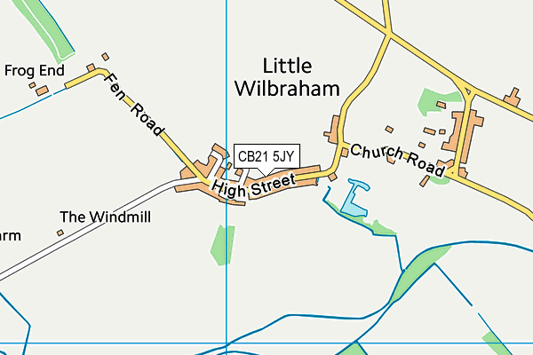 CB21 5JY map - OS VectorMap District (Ordnance Survey) CB21 5JY map - OS VectorMap District (Ordnance Survey)