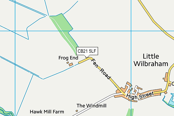 CB21 5LF map - OS VectorMap District (Ordnance Survey) CB21 5LF map - OS VectorMap District (Ordnance Survey)