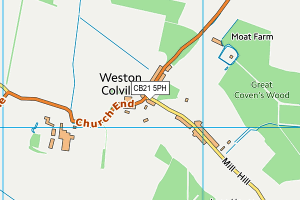 CB21 5PH map - OS VectorMap District (Ordnance Survey) CB21 5PH map - OS VectorMap District (Ordnance Survey)