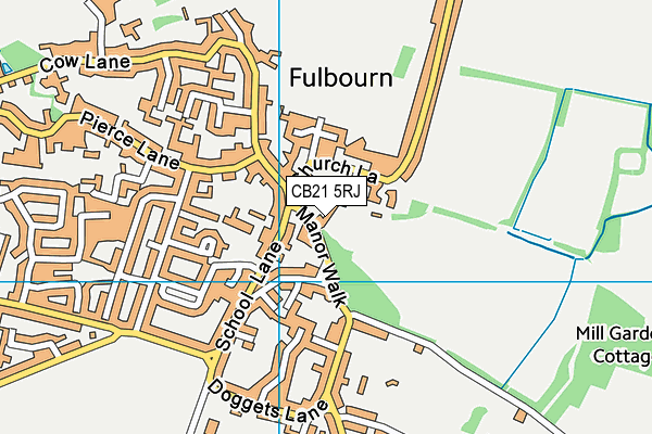 CB21 5RJ map - OS VectorMap District (Ordnance Survey) CB21 5RJ map - OS VectorMap District (Ordnance Survey)