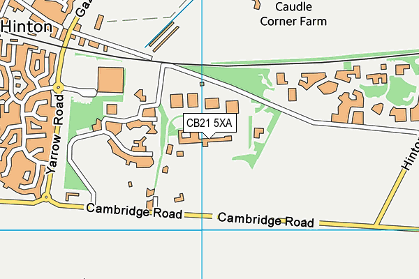 CB21 5XA map - OS VectorMap District (Ordnance Survey) CB21 5XA map - OS VectorMap District (Ordnance Survey)