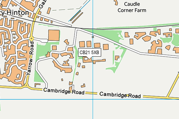 CB21 5XB map - OS VectorMap District (Ordnance Survey) CB21 5XB map - OS VectorMap District (Ordnance Survey)