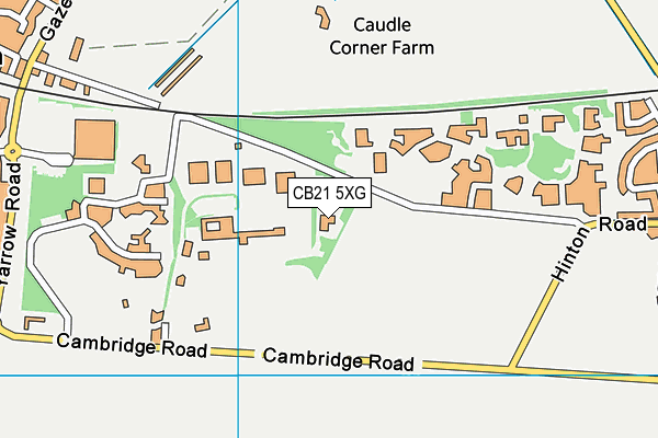 CB21 5XG map - OS VectorMap District (Ordnance Survey) CB21 5XG map - OS VectorMap District (Ordnance Survey)