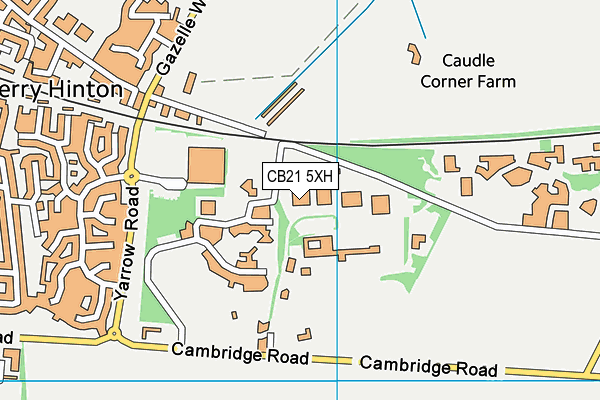 CB21 5XH map - OS VectorMap District (Ordnance Survey) CB21 5XH map - OS VectorMap District (Ordnance Survey)