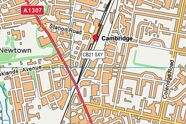CB21 5XY map - OS VectorMap District (Ordnance Survey) CB21 5XY map - OS VectorMap District (Ordnance Survey)