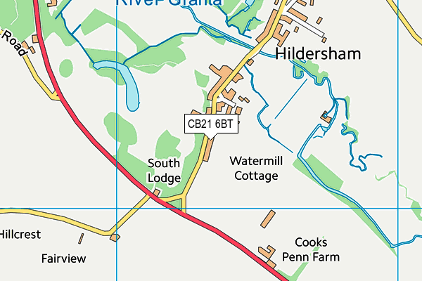 CB21 6BT map - OS VectorMap District (Ordnance Survey) CB21 6BT map - OS VectorMap District (Ordnance Survey)