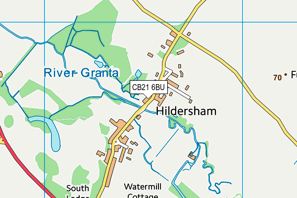 CB21 6BU map - OS VectorMap District (Ordnance Survey) CB21 6BU map - OS VectorMap District (Ordnance Survey)