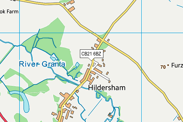 CB21 6BZ map - OS VectorMap District (Ordnance Survey) CB21 6BZ map - OS VectorMap District (Ordnance Survey)