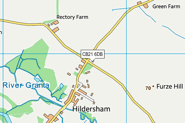 CB21 6DB map - OS VectorMap District (Ordnance Survey) CB21 6DB map - OS VectorMap District (Ordnance Survey)
