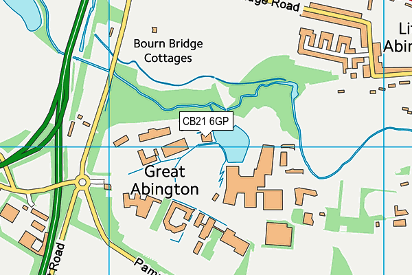 CB21 6GP map - OS VectorMap District (Ordnance Survey)