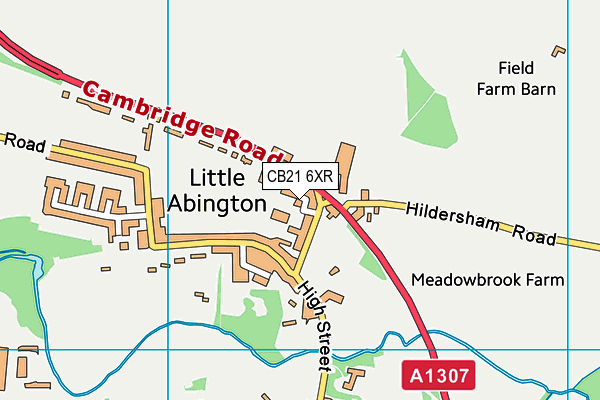 CB21 6XR map - OS VectorMap District (Ordnance Survey)