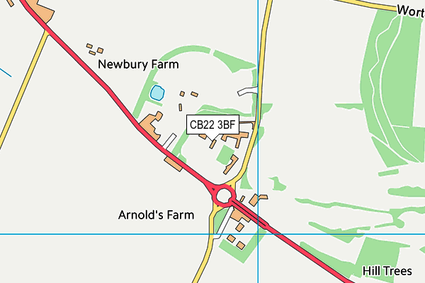 CB22 3BF map - OS VectorMap District (Ordnance Survey) CB22 3BF map - OS VectorMap District (Ordnance Survey)