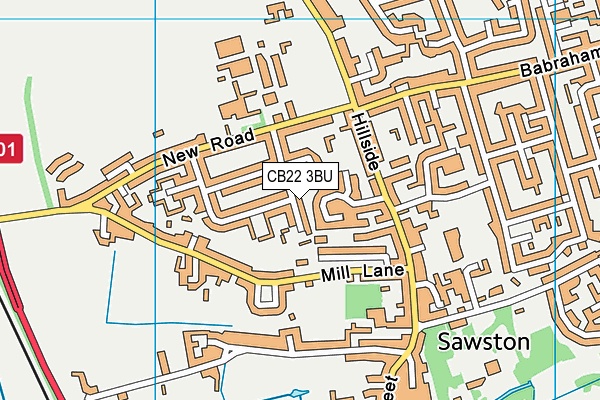 CB22 3BU map - OS VectorMap District (Ordnance Survey) CB22 3BU map - OS VectorMap District (Ordnance Survey)